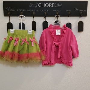 Girls Servane Barrau matching tutu & cardi set 4/5